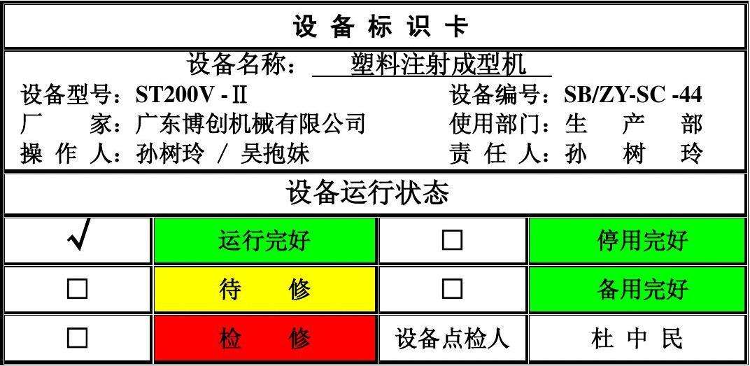 设备管理标识