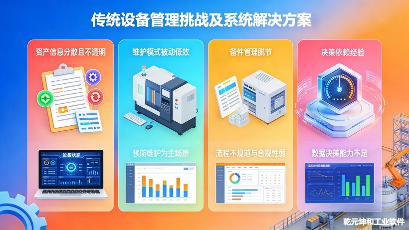 传统设备管理普遍面临以下核心挑战，需通过系统工具解决